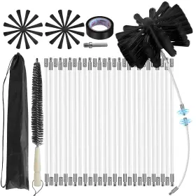 00032 Mosxoed 35feet Chimney Sweep Kit 8 In Brush Head Dryer Vent Cleaner Large 00032 Mosxoed 35feet Chimney Sweep Kit 8 In Brush Head Dryer Vent Cleaner Large