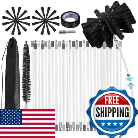 B0frmsv9xr Mosxoed 35feet Chimney Sweep Kit 6 In Brush Head Dryer Vent Cleaner Sweep&c B0frmsv9xr Mosxoed 35feet Chimney Sweep Kit 6 In Brush Head Dryer Vent Cleaner Sweep&c