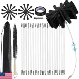 B0frmw43fs Mosxoed 25feet Chimney Sweep Kit 8 In Brush Head Dryer Vent Cleaner Sweep&c B0frmw43fs Mosxoed 25feet Chimney Sweep Kit 8 In Brush Head Dryer Vent Cleaner Sweep&c