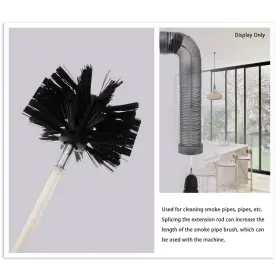 Moumoutenu1hyex7pf2 Moumouten Chimney Cleaning Brush Duct Vent Set Pp Material Flexible Lint Remo #3