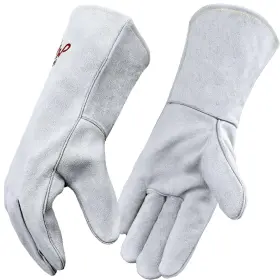 Mysafety 717522223779 Leather Welding Gloves For Men Or Women Fire And Heat Resistant S