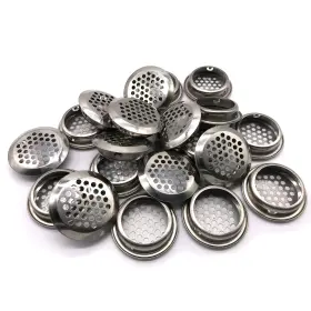 6506 Nacx 20pcs Air Vents 35mm Circular Soffit Vent Stainless Steel Round Silver