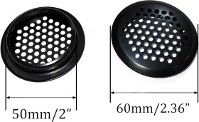 S577 Nacx 50pcs Air Vents 50mm Circular Soffit Vent Stainless Black #2