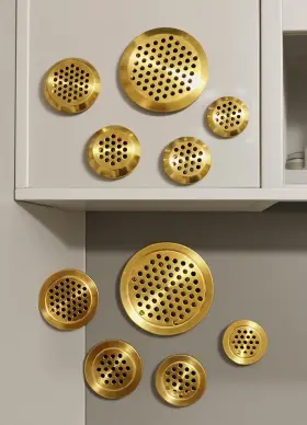 Nidetion Gold-019 19mm/0.75 Inch Circular Soffit Vent Gold 19mm/10pcs/soffit Golden