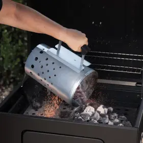 No 820909801092 Charcoal Chimney Starter For Outdoors With Safety Handle