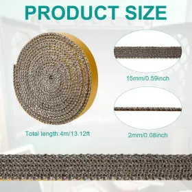 22308 Nqeuepn Fireplace Tape Seal 13.1ft X 0.6in 0.08in Self-adhesive Fiberglass Rope G #2 22308 Nqeuepn Fireplace Tape Seal 13.1ft X 0.6in 0.08in Self-adhesive Fiberglass Rope G #2