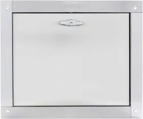 Oswald Supply 850009477033 Universal Stainless Steel Trash Chute 21 Inch W X 18 H 2 Trim Chrome