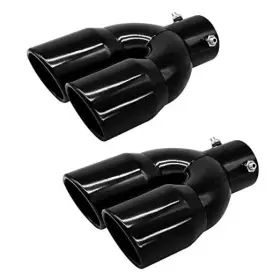 Pipes-1008 Otrtsucc 2pcs Dual Exhaust Tip 2.5 Inch Inlet Adjustable Applicable For Black 2pack