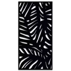 Outdeco 313055193147 Oasis 3 Ft. X 6 Decorative Privacy Panel In Black Powder-coated Steel With S