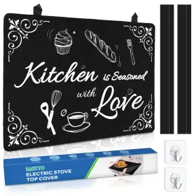 Hk0509-nwus Pahtto Stove Top Covers For Electric 28.5x20.5 Inch Heat Resistant Glass Stovetop