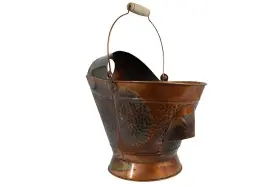 Pellethead 810004065604 Coal Hod Bucket - Distressed Brass Decorative Appeal For Fireplace And Pell