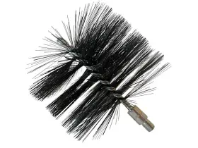 Pellethead Ph-brush6 Stove Fireplace 6 Inch Metal Bristle Flue Pipe Chimney Kit Brush With 12 Rods 36ft