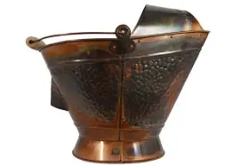 Pellethead Ph-cb1cbt New - Distressed Brass Coal Hod Scuttle Bucket Ph -cb1cbt