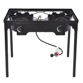 Pr-4753-2845590 Pemberly Row Double Burner Gas Cooker Outdoor Picnic Stove Stand Bbq Grill
