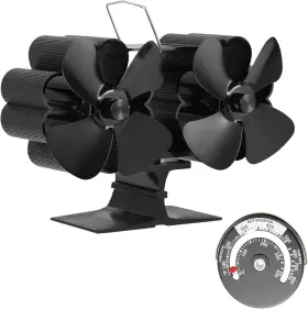 Petchor 313112758760 8 Blades Wood Stove Fan Heat Powered Top For Magneti