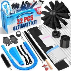 Petode 40-a14 22-piece 40-feet Dryer Vent Cleaner Kit Cleaning Lint Remover