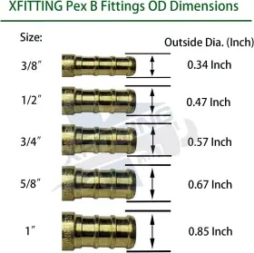 Pex Fitting 1 Xfitting 046661060854 5 Pieces 1ftft B X Male Adpater Npt Adapter Inch Brass #2