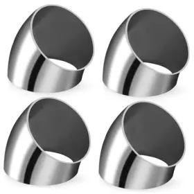 Tuor3291-3293-e02 Phituoda 4 Pack Od 45 Degree Bend Tube Exhaust Elbow Pipe 304 Stainless Steel 2.5 Inch