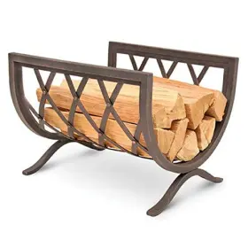 18555 Pilgrim Iron Weave Wood Holder