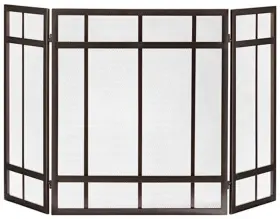 Pleasant Hearth B00c10b7wc Mission Style 3-panel Fireplace Screen Wenge Powder Coated