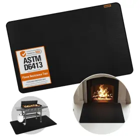 Grillmat483001 Pongard 48x30 Inch Rectangle Fireproof Wood Stove Mat Fire Resistant And Waterproof Si