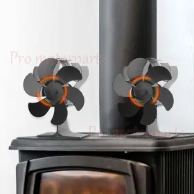 A79848532376 Pro Motorparts Heat-powered Metal Stove Fan Eco For Wood/log Burner 240 Cfm Fireplace Quiet #3