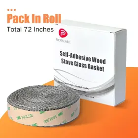 G-g-01-72 Protalwell Self Adhesive Stove Window Glass Gasket Tape 1 Inch Width 72 Length Flat #2