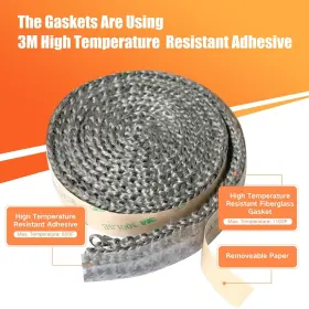 G-g-01-72 Protalwell Self Adhesive Stove Window Glass Gasket Tape 1 Inch Width 72 Length Flat #3