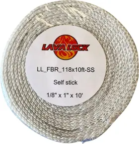 1x18-10ssfbr Proxxi 1 X 1/8 10 Ft Adhesive Backed Wood Stove Door Gasket Fiberglass Sea