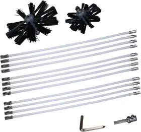 Qidobip 313052072032 Dryer Vent Duct Cleaner Kit Chimney Cleaning Fireplace Brushes 6 Inch 4 2-i