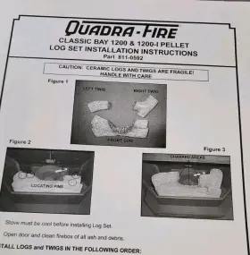 811-0592 Quadra-fire Genuine Quadrafire Cb1200 And Cb1200i Log Set Classic Bay 3 Piece Logs #2