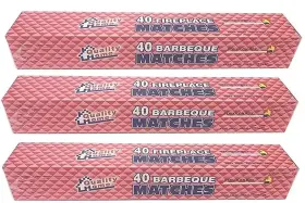Quality Home 617737262160 3 Boxes - 11 Inch Fireplace Matches Long Reach 120 Total