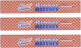 Bhat12-2476 Quality Home Long Wooden Fireplace Matches For Candles 40 Count Pack Of 3
