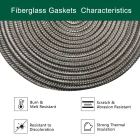 Quantfire 653945805379 Wire Mesh Gasket Kit For Kamado Joe Classic High Temp Fiberglass Repla #3