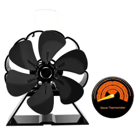 Rapidroo-shop 445029995990 6 Blades Mini Fireplace Fan Heat Powered Stove Wood Log Burner Eco Quiet Ene