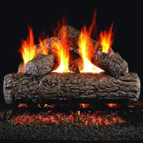 B000e88csa Realfyre Peterson Real Fyre 24 Inch Golden Oak Vented Natural Gas Log Set G45 Burner