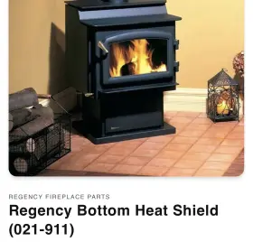 Regency 021-911 Bottom Heat Shield Black For Fireplace Stove