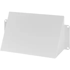 Repa Market 752291000110 5.5 Inch X 3 White Galvanized Steel Vent Cover - Duct Exhaust/inlet Rain Deflect