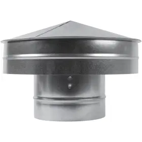 Repa Market 752291000974 6 Inch Round Galvanized Steel Roof Cap With Mesh - Weather-proof Chimney Cov