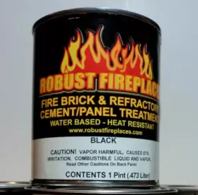 451212 Robust Fireplaces Fireplace Paint Water Based Heat Resistant Brush - Black