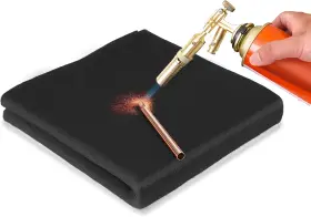 12122 Rogvoc Fireproof Welding Blanket 12x12 Inch 2 Pack 10mm Thick Heat Resistant Soldering