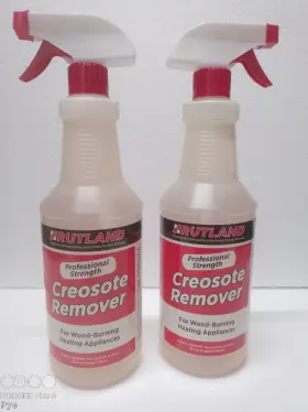 Rutland 022624012979 2 Bottles Creosote Remover Spray - 32oz Each. For Stove Flu And Pellet