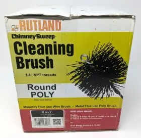 Rutland 313102463452 8 Inch Chimney Sweep Round Poly Cleaning Brush Nib