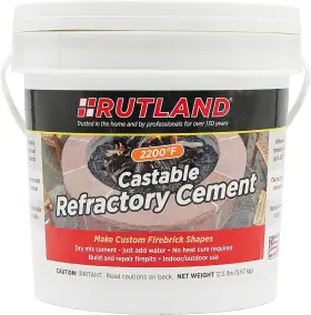 Rutland 445057735797 Castable Refractory Cement High Temp Fireplace And Woodstove Fire