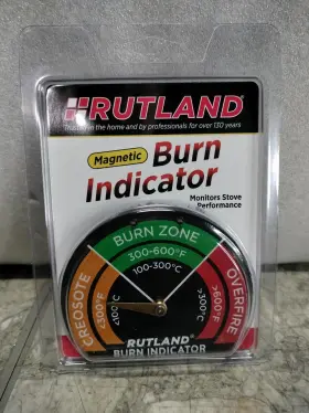 Rutland 701-6 New Magnetic Burn Thermometer Indicator For Wood Stove Chimney