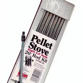 Rutland 711181419474 20 Ft. Pellet Stove Brush Extension Rod Kit Poly Rods Chimney Cleaning Ft X