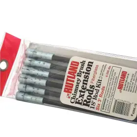Rutland 726084644397 18 Ft. Chimney Brush Extension Rod Kit