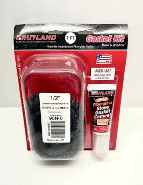 96n-6 Rutland New - Grapho-glas Stove Gasket Kit 1/2 Inch Rope And Cement