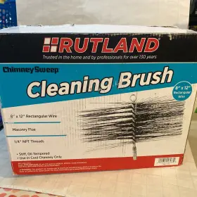 Brush-a01 Rutland 8 Inch X 12 Black Rectangular Wire Chimney Sweep Cleaning