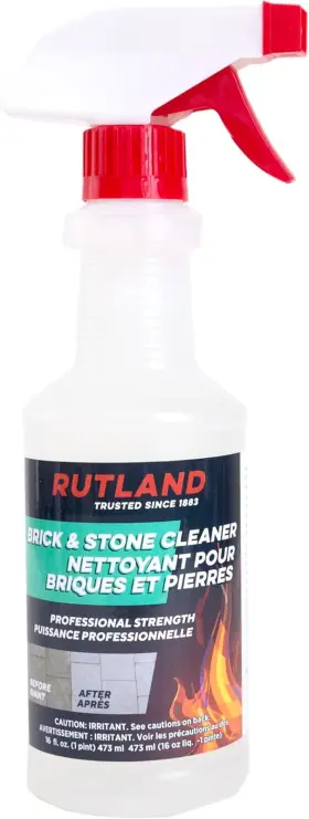 Rutland Products 313032854894 Brick And Stone Cleaner Fireplace Cleaning Solution 16 Fl Oz